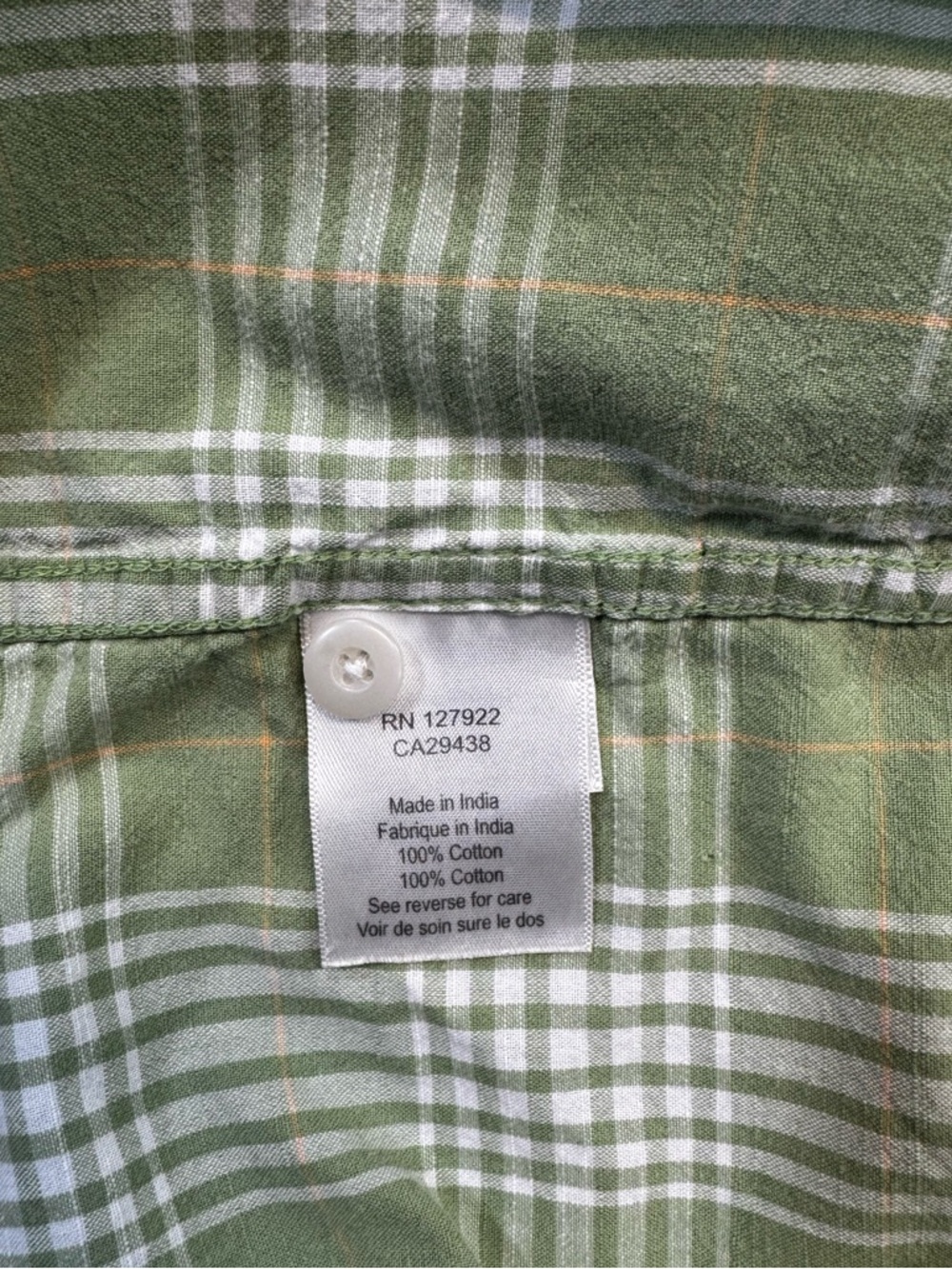 Mountain Khakis Green and White Plaid Button-Down Shirt - Men's Casual - Picture 6 of 6